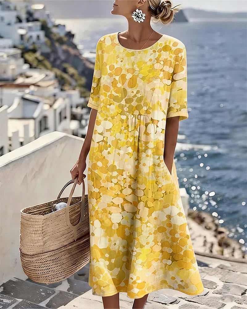 Rona — Floral Loose Midi Summer Dress