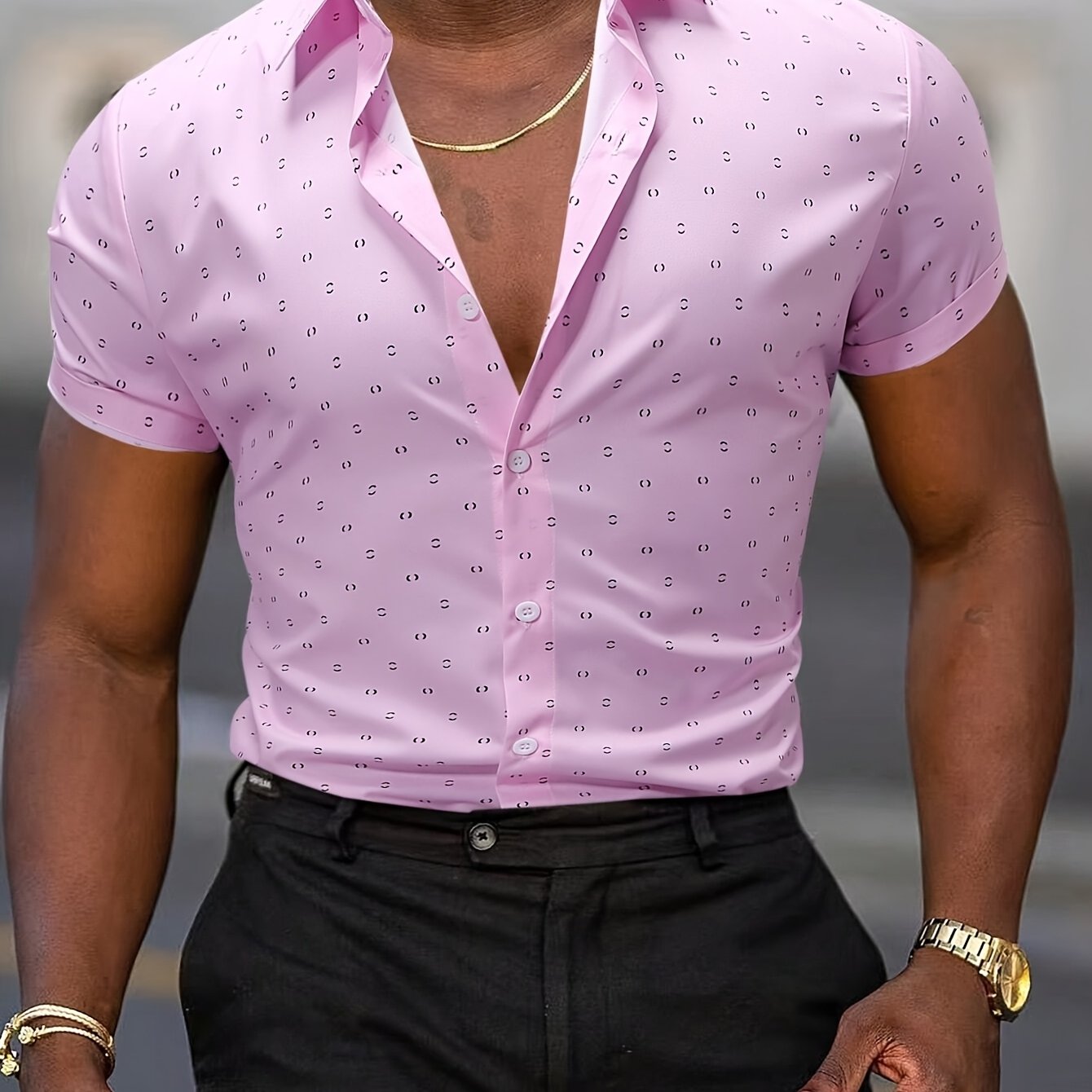 GIULIO - Light Summer Shirt with Print