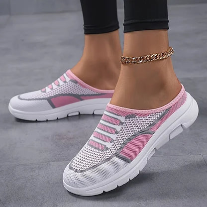Comfortable and lightweight slip-on women's sneakers made of mesh