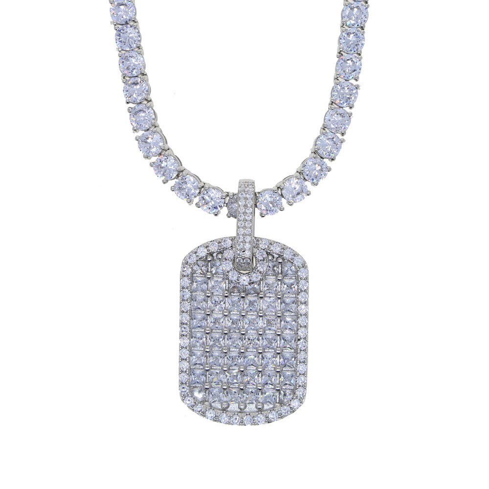 Gold Diamond Dog Tag