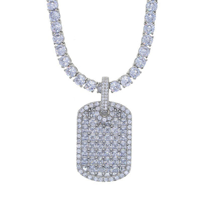 Gold Diamond Dog Tag