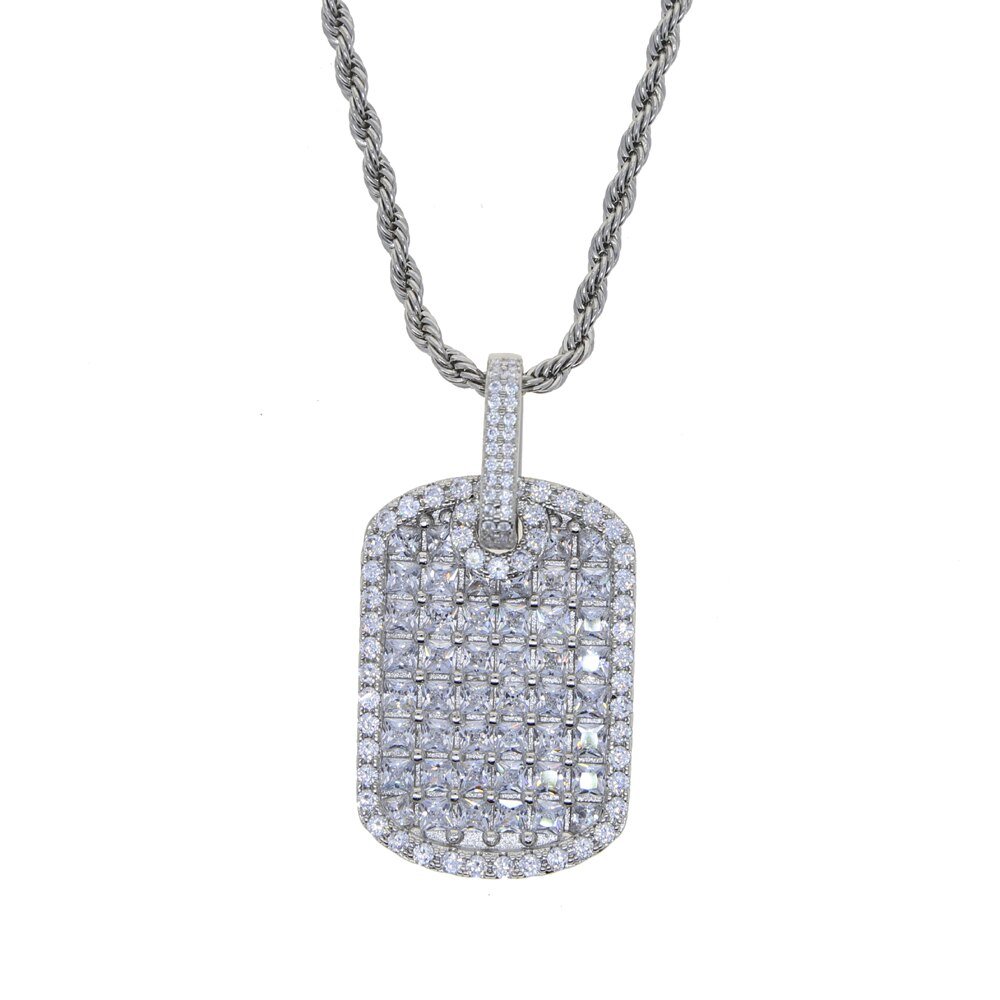 Gold Diamond Dog Tag