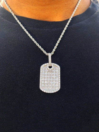 Gold Diamond Dog Tag