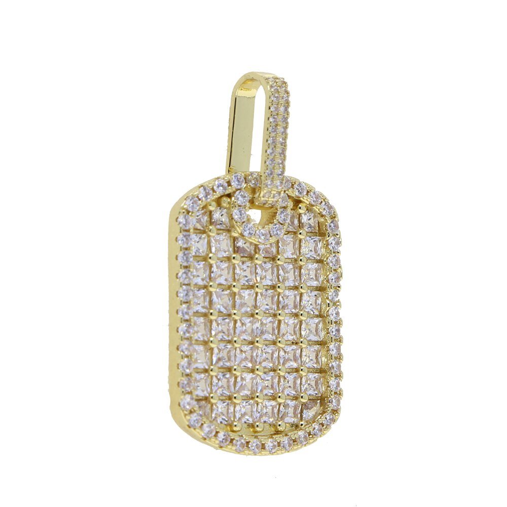 Gold Diamond Dog Tag