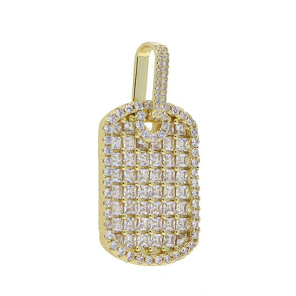 Gold Diamond Dog Tag