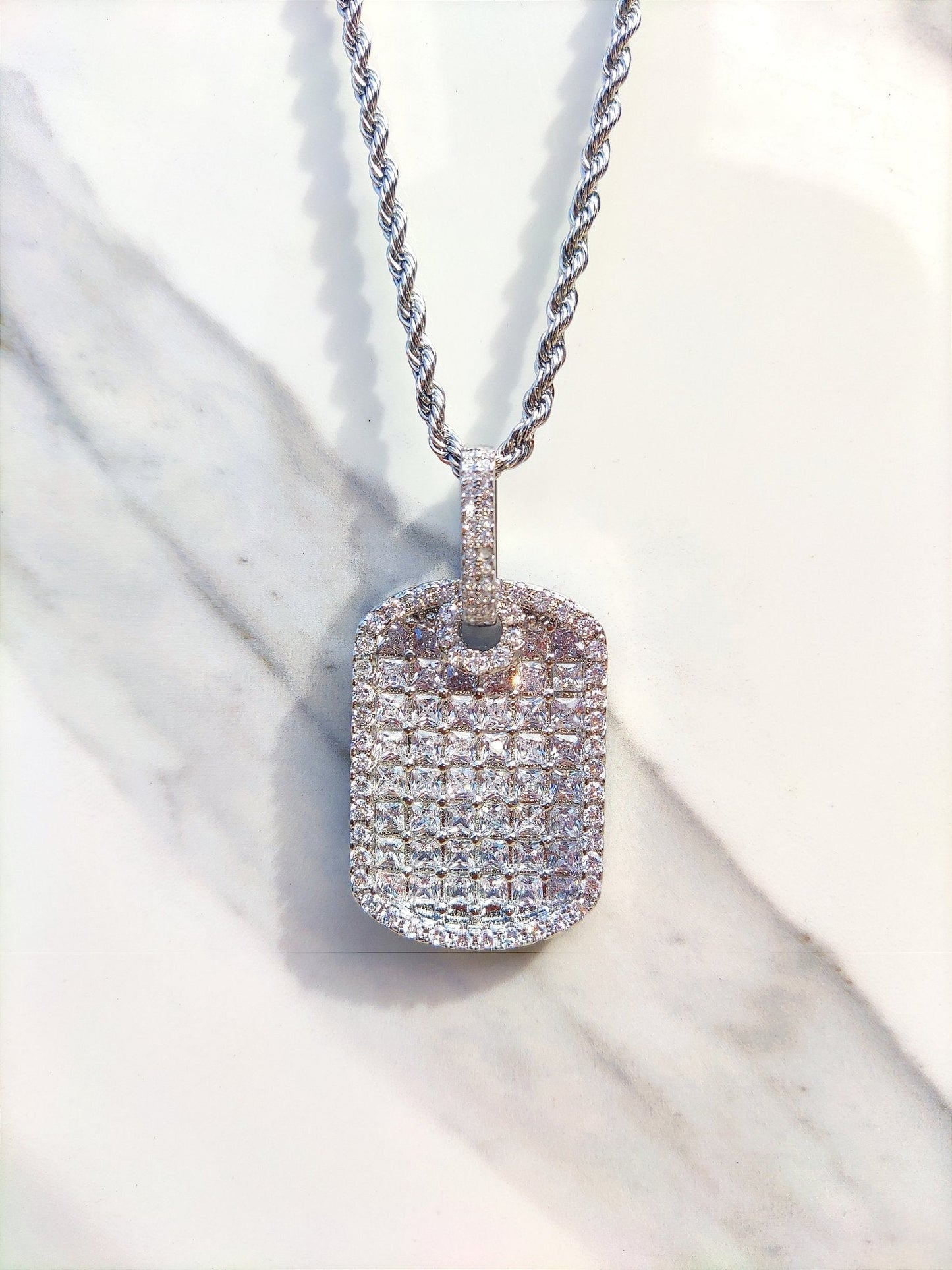 Gold Diamond Dog Tag