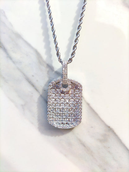 Gold Diamond Dog Tag