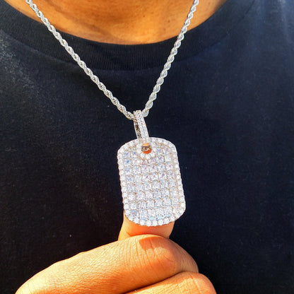 Gold Diamond Dog Tag