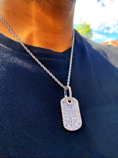 Gold Diamond Dog Tag