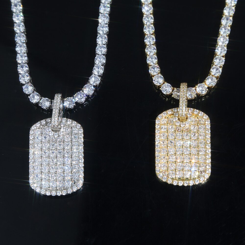Gold Diamond Dog Tag