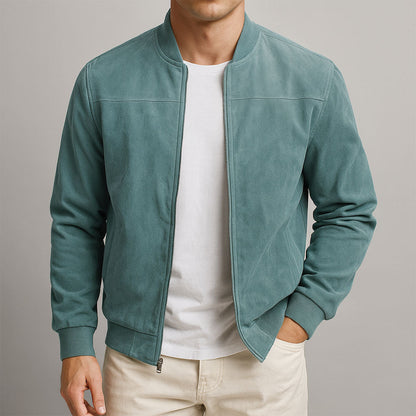 Suede Jacket – Refined Textured Elegance