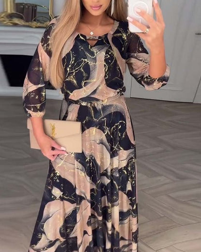 Elegant chiffon dress - Casual A-line dress