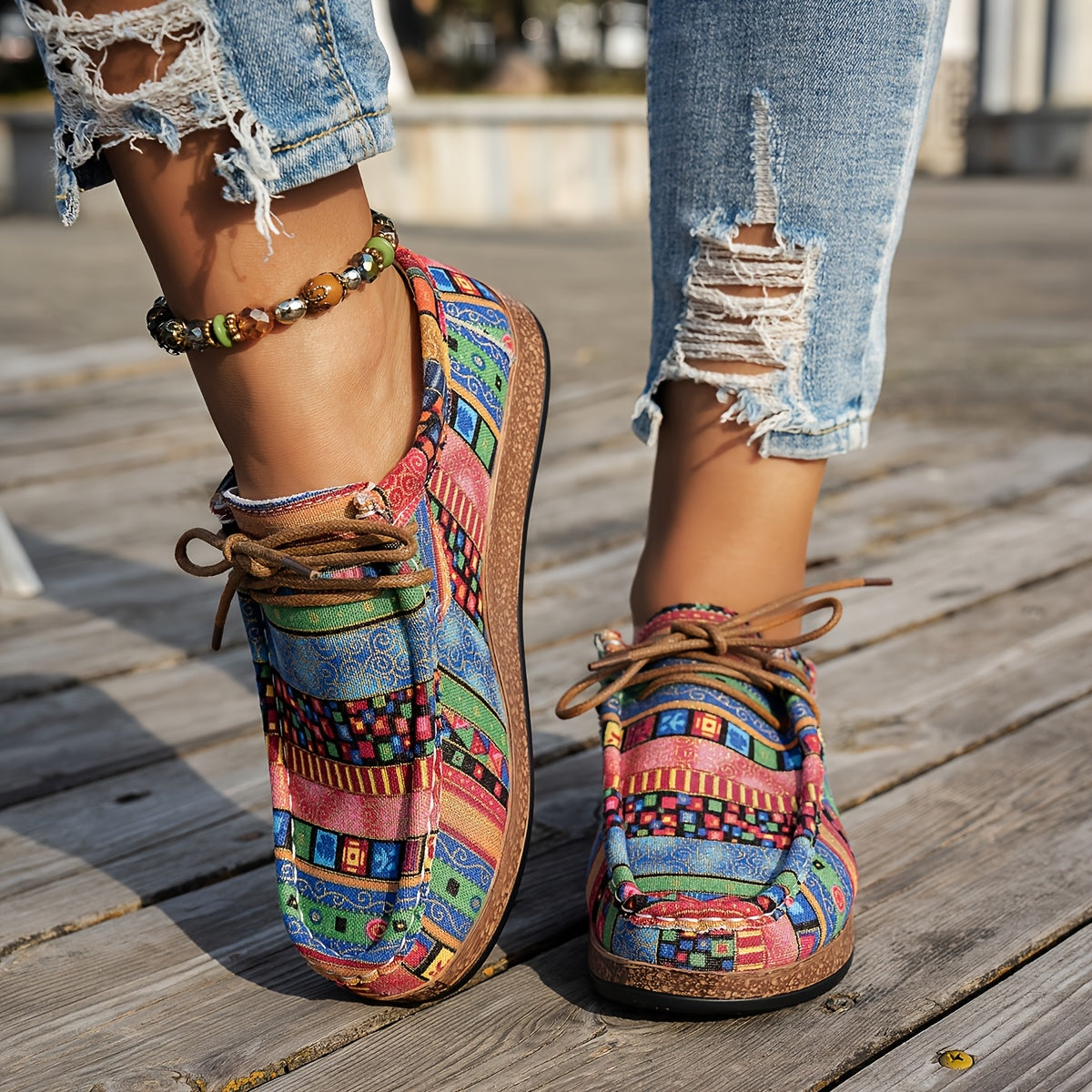 Colorful Artistic Loafers - Comfortable Casual Slip on
