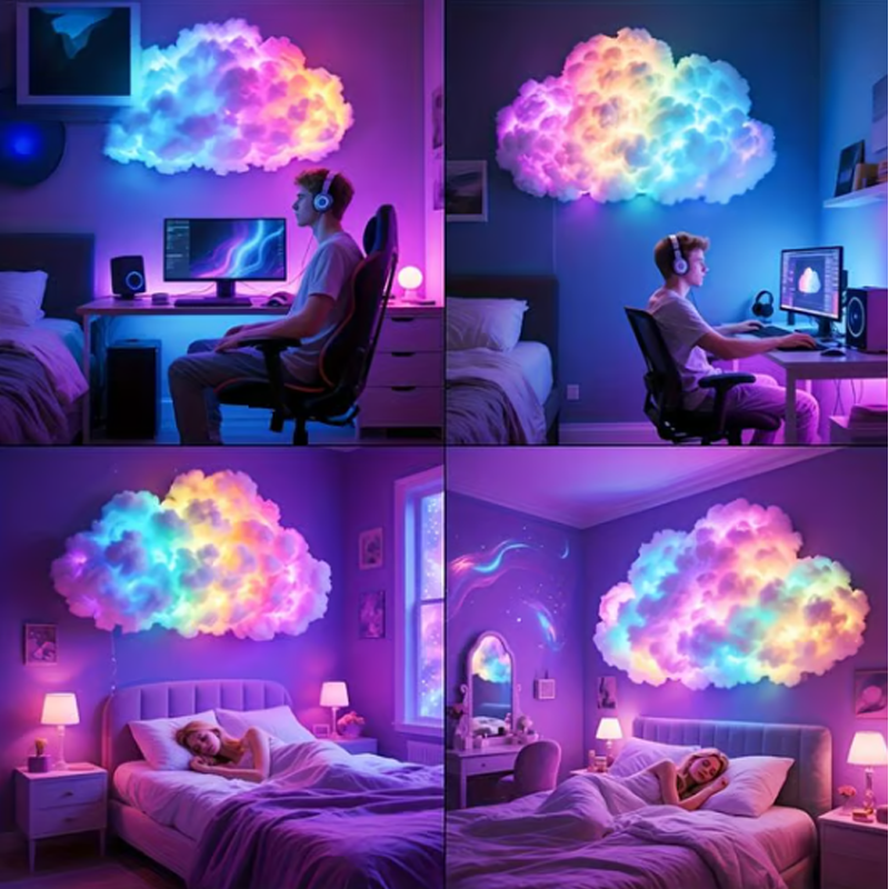 DIY USB Powered LED Thundercloud Light - Unique Decoration