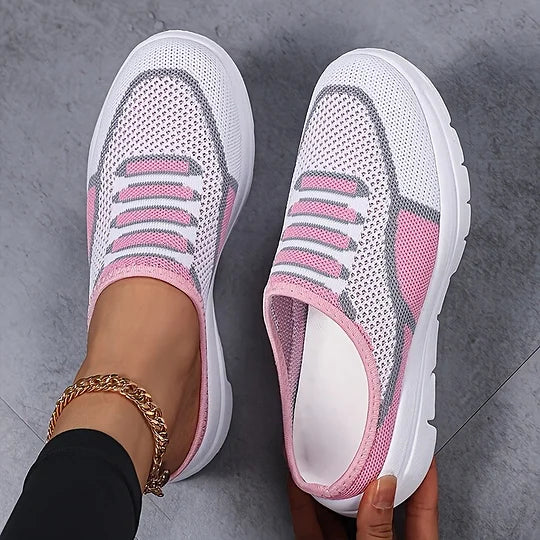 Comfortable and lightweight slip-on women's sneakers made of mesh
