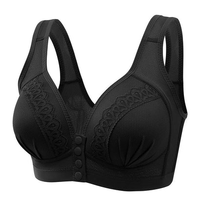 Breathable Cotton Bra - Innovative Comfort Button Front Bra
