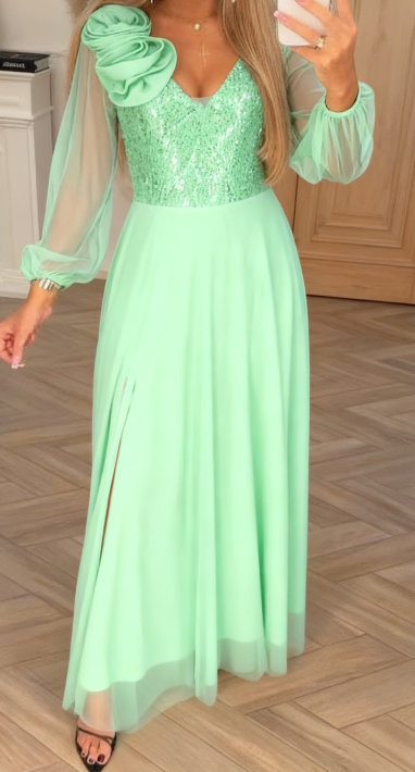 Elegant Lace Sleeve Dress - Comfortable Elegant Dress