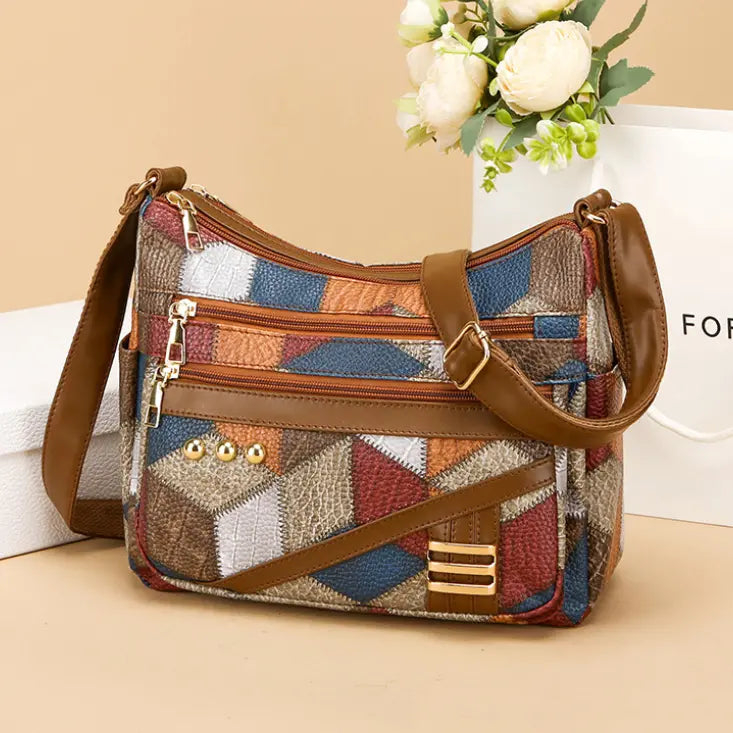 Verabelle — Soft PU Leather Tonal Shoulder Bag