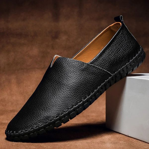 Massimo Leather Loafers - Comfortable Slip-On Shoes