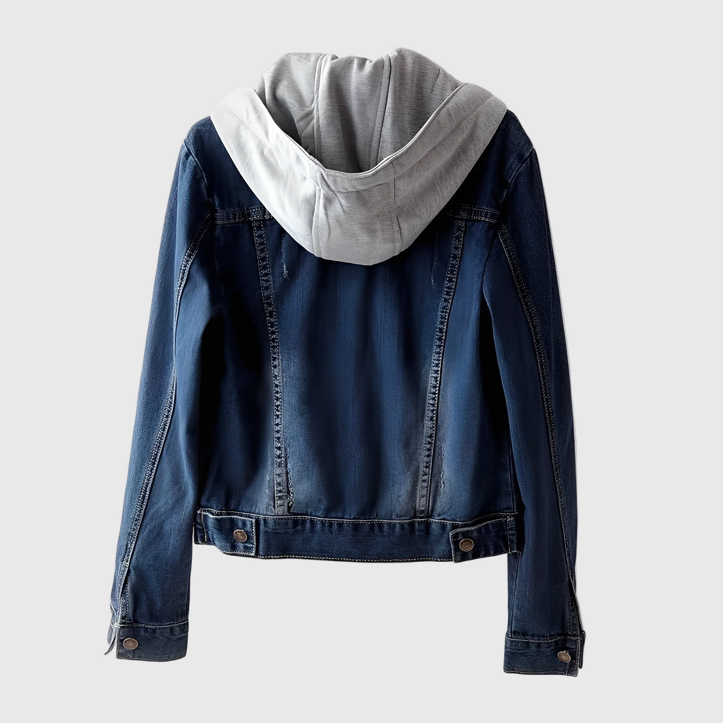 Hooded Denim Jacket Relaxed Urban Ease