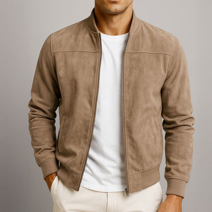 Suede Jacket – Refined Textured Elegance