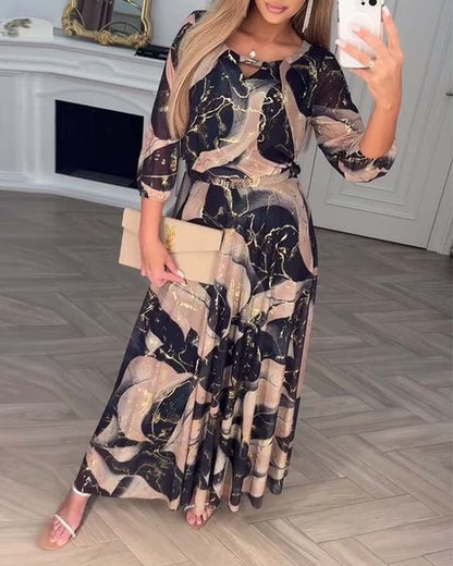 Elegant chiffon dress - Casual A-line dress