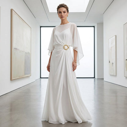 Seraphine Flowing Waist-Detail Maxi Dress