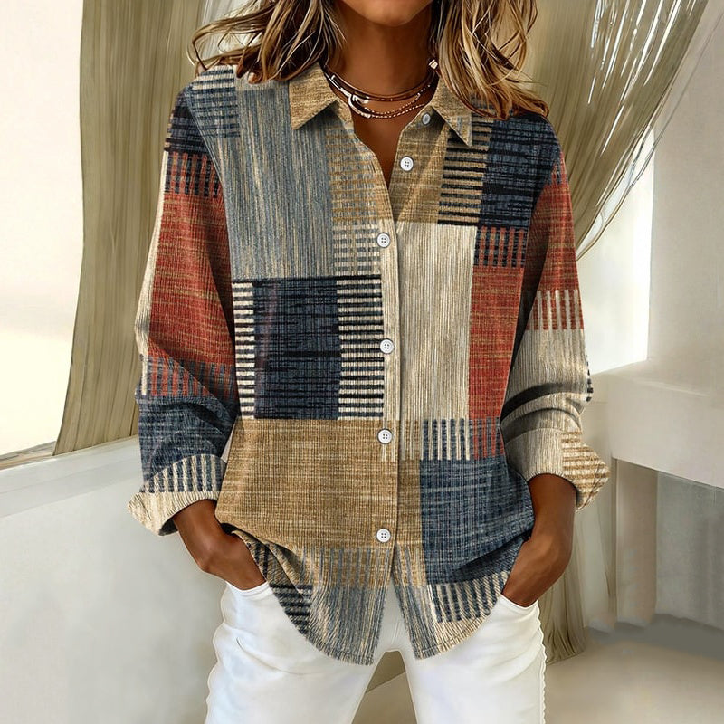 Color Block Blouse - Stylish Color Block Blouse