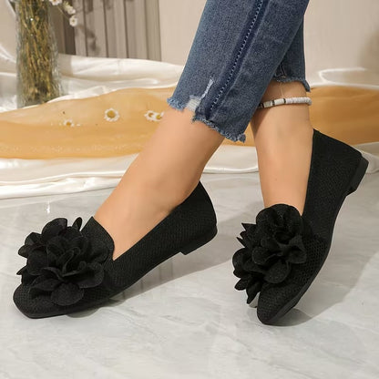 Women's Floral Mary Jane Shoes - Comfortable Flat Heel