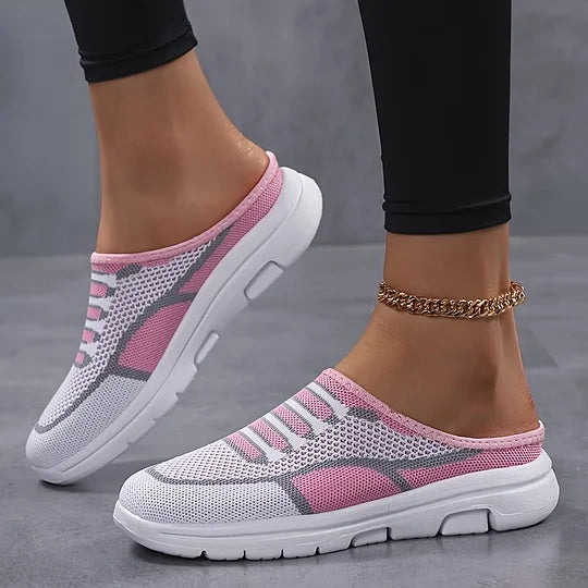 Comfortable and lightweight slip-on women's sneakers made of mesh