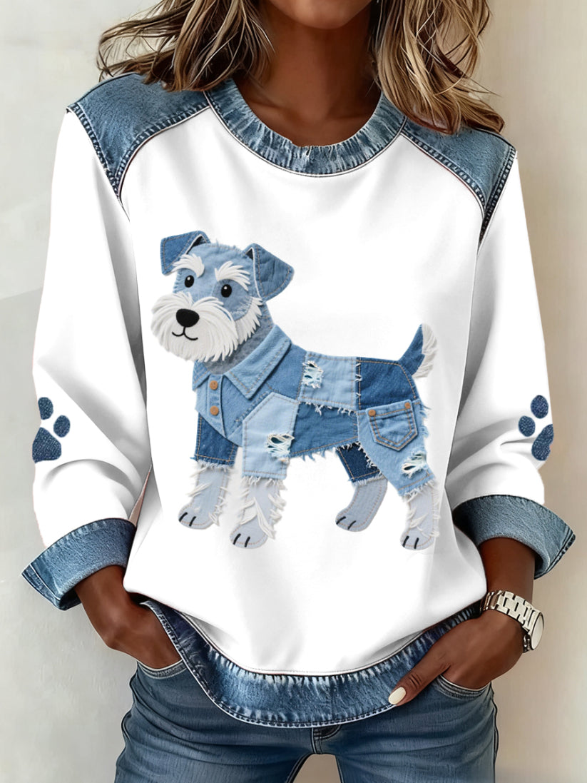 Women's Denim Sweatshirt - Stylish