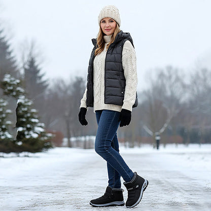 Lace-free slip-on sneakers for winter