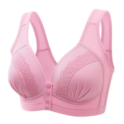 Breathable Cotton Bra - Innovative Comfort Button Front Bra
