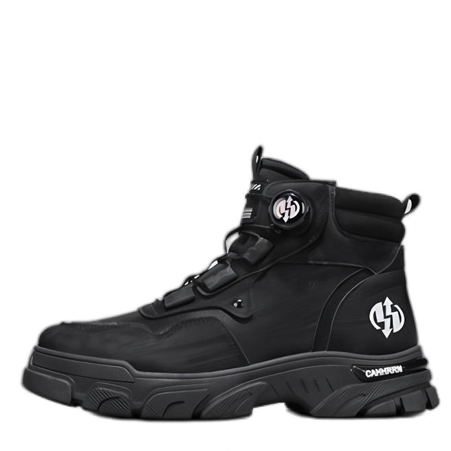 Men's Work Shoes with Pivoting Buckle - Durable Outdoor Use