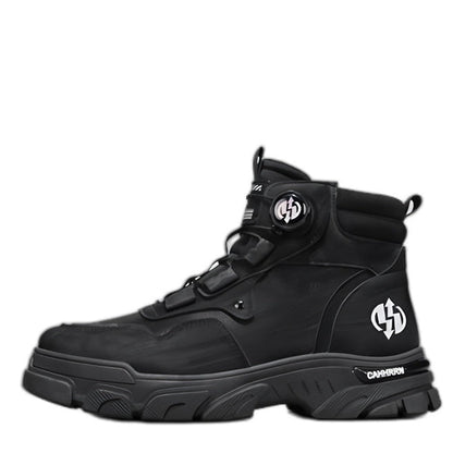 Men's Work Shoes with Pivoting Buckle - Durable Outdoor Use