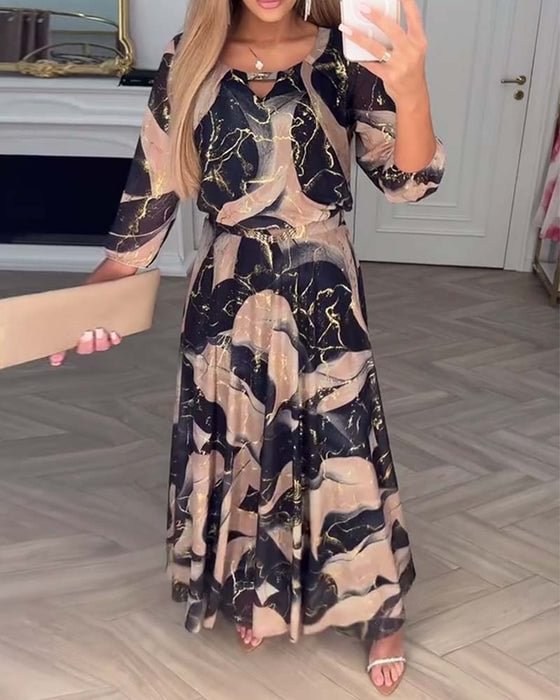 Elegant chiffon dress - Casual A-line dress