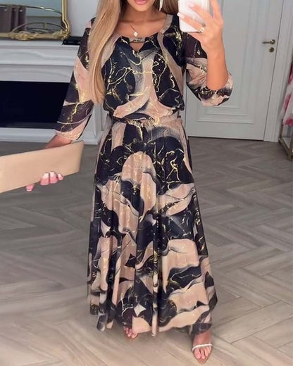 Elegant chiffon dress - Casual A-line dress