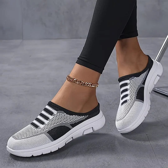 Comfortable and lightweight slip-on women's sneakers made of mesh