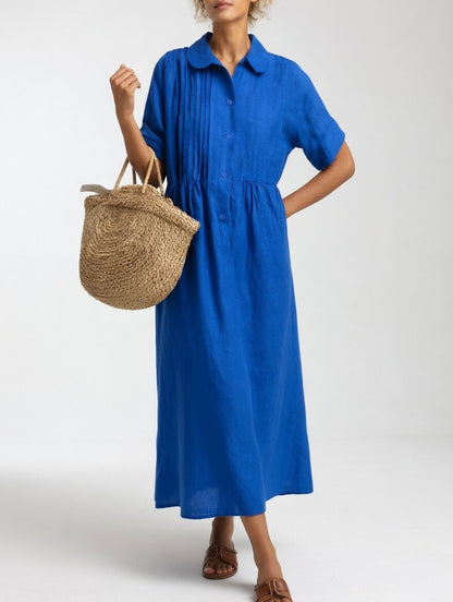 Linessa — Flowing Shirt Dress with Fluid Silhouette