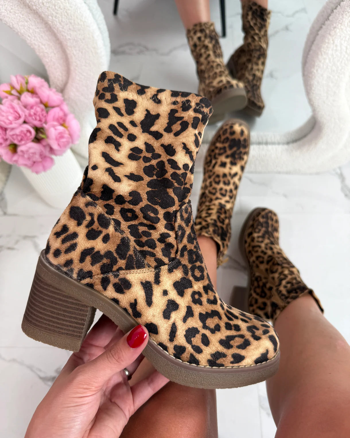 Marchetta — Khaki Suede Ankle Boots