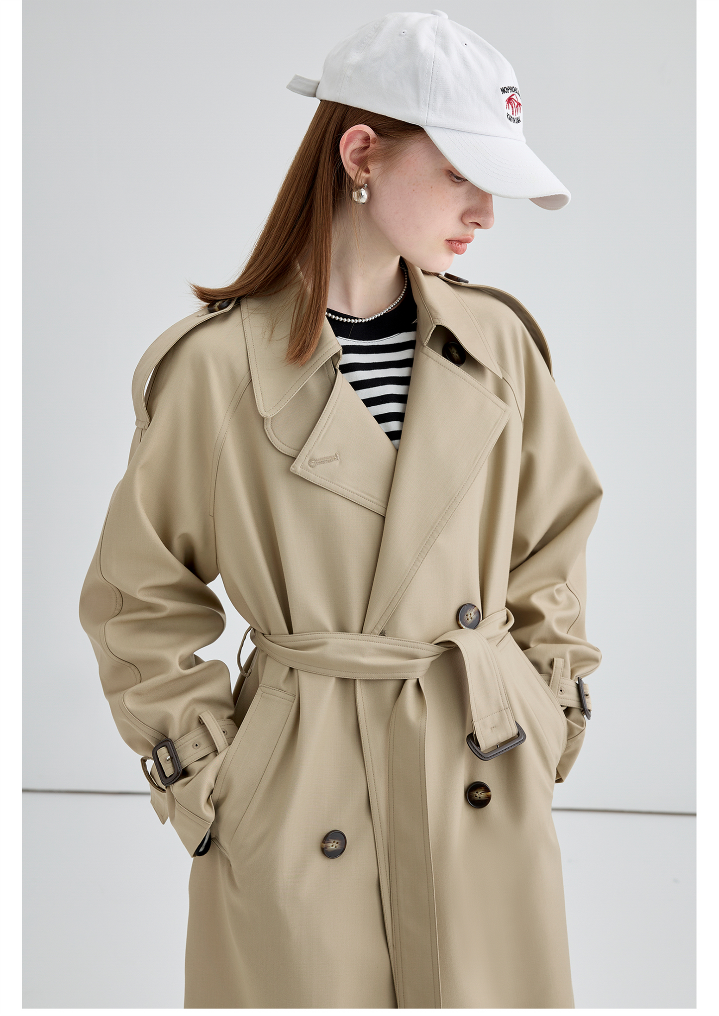 Mid-Length British Style Trench Coat