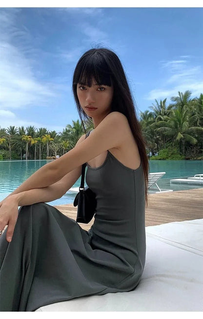Summer Spaghetti Strap Maxi Dress