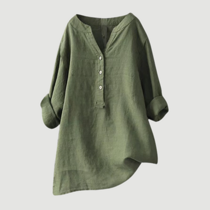 Freja - Effortless Sculpted Elegance Button-Up Shirt