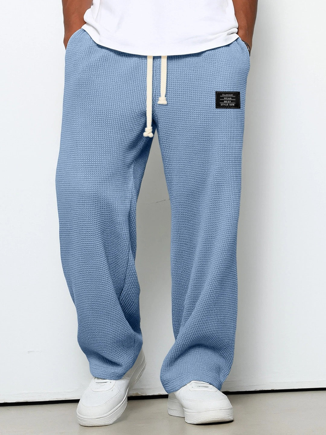 Nino - Comfortable Wide Leg Pants for Men with Adjustable Waist
