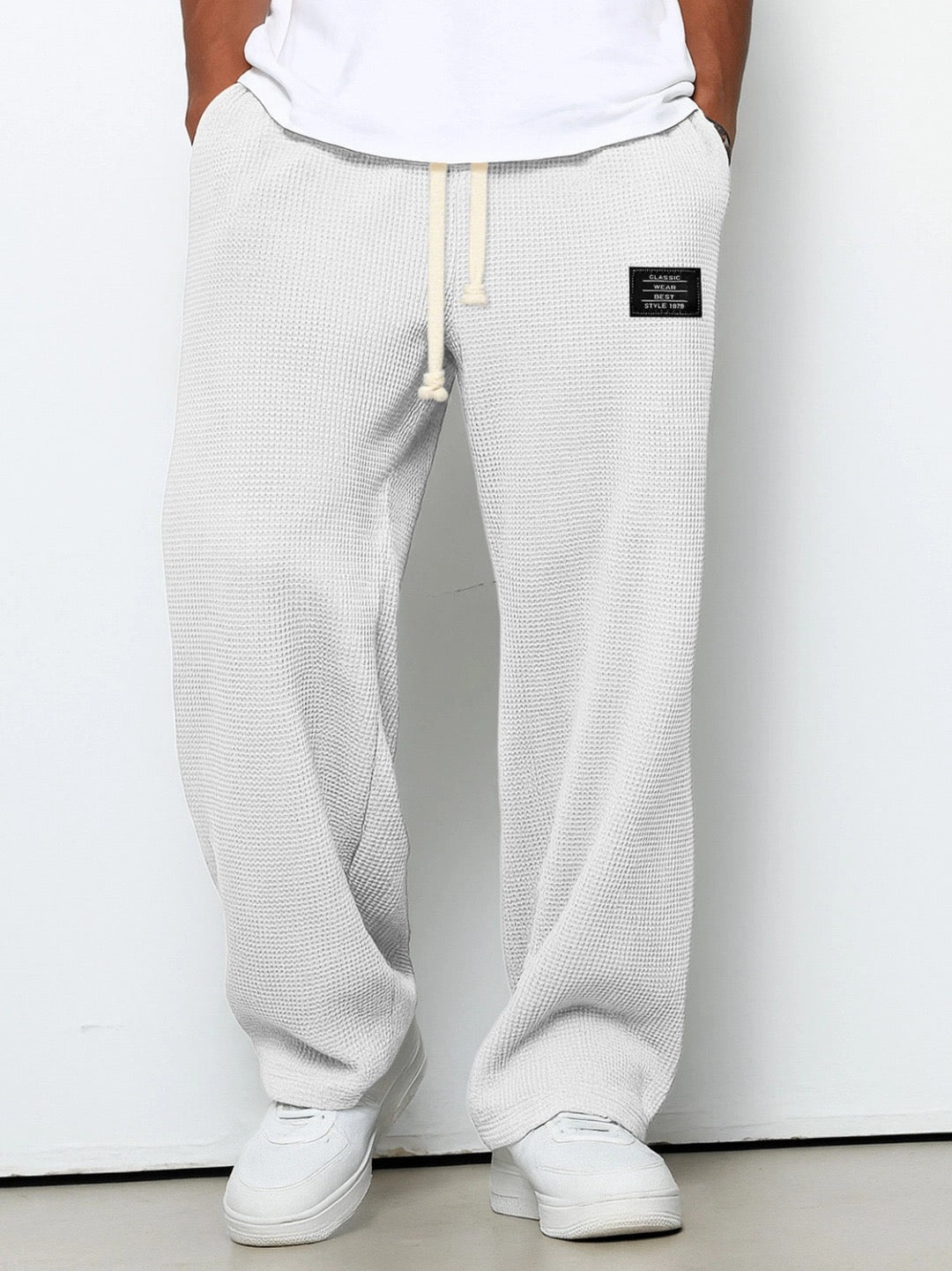 Nino - Comfortable Wide Leg Pants for Men with Adjustable Waist
