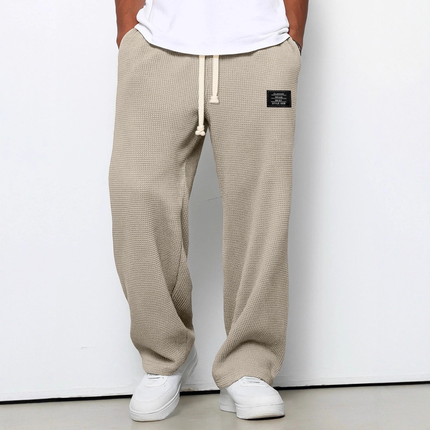 Nino - Comfortable Wide Leg Pants for Men with Adjustable Waist
