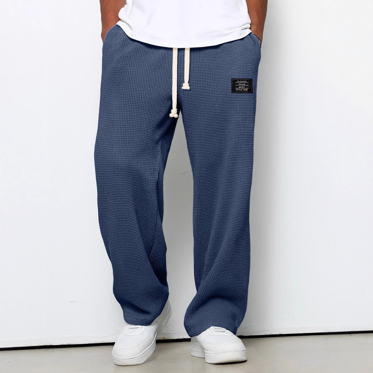 Nino - Comfortable Wide Leg Pants for Men with Adjustable Waist
