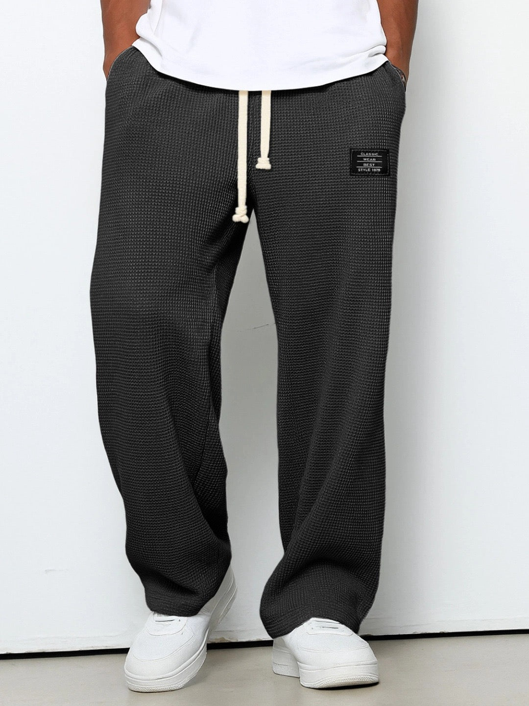 Nino - Comfortable Wide Leg Pants for Men with Adjustable Waist