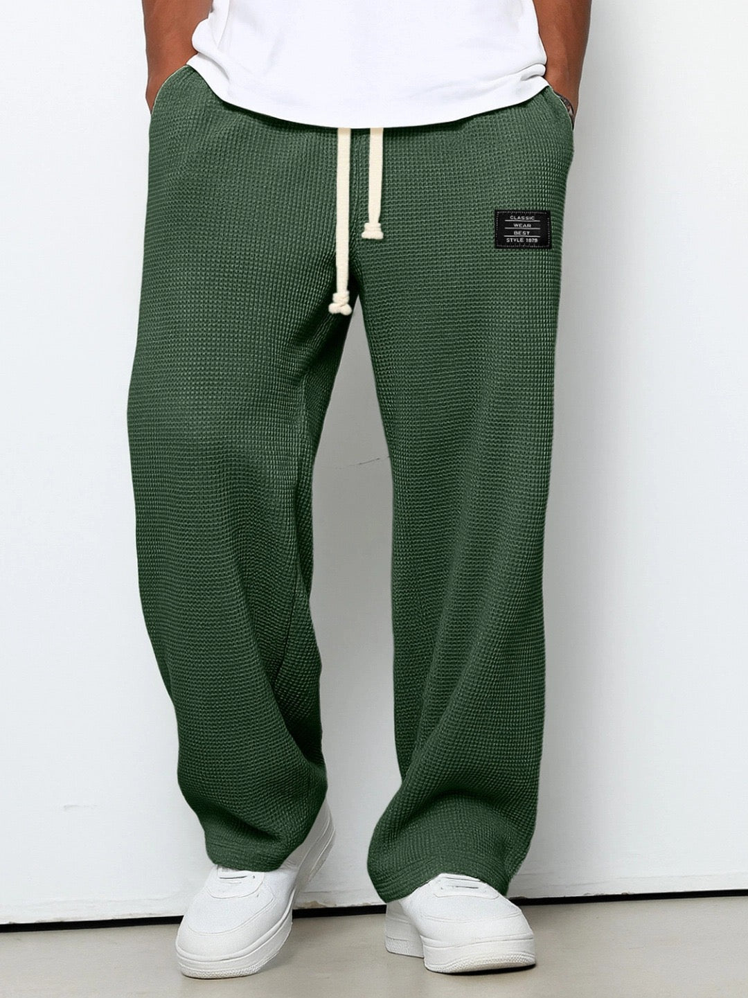 Nino - Comfortable Wide Leg Pants for Men with Adjustable Waist