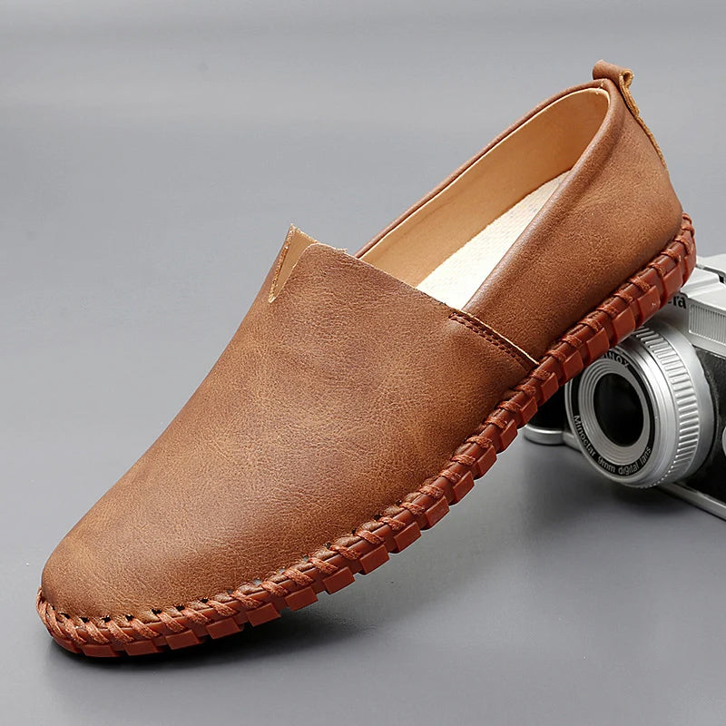 Santorini Leather Loafers - Elegant Comfort Loafers